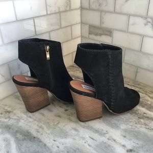 Steve Madden suede peep toe booties